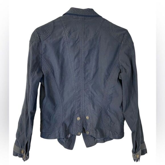 Mexx Vintage Black Button Front Shirt Jacket Size 12 - Picture 2 of 11